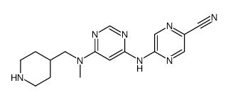 5-[[6-[methyl(piperidin-4-ylmethyl)amino]pyrimidin-4-yl]amino]pyrazine-2-carbonitrile Structure