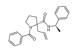 (S)-N-benzoyl-2-allylproline (R)-α-methylbenzyl amide结构式