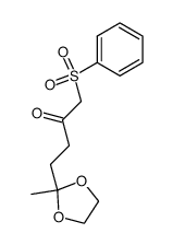 2-(4-phenylsulfonyl-3-oxobutyl)-2-methyl-1,3-dioxolane Structure