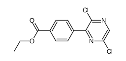 4-(3,6-dichloro-pyrazin-2-yl)-benzoic acid ethyl ester Structure