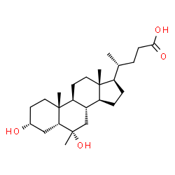 3,6-dihydroxy-6-methylcholanoic acid结构式