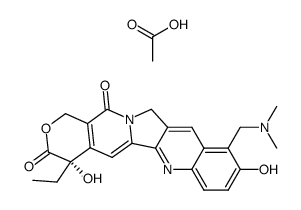 (S)-10-((Dimethylamino)methyl)-4-ethyl-4-hydroxy-3,14-dioxo-3,4,12,14-tetrahydro-1H-pyrano[3',4':6,7]indolizino[1,2-b]quinolin-9-yl acetate Structure