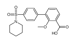 2-methoxy-3-(4-piperidin-1-ylsulfonylphenyl)benzoic acid结构式