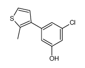 3-chloro-5-(2-methylthiophen-3-yl)phenol结构式