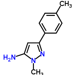 1-甲基-3-(对甲苯基)-1H-吡唑-5-胺结构式