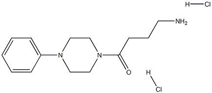 4-氨基-1-(4-苯基哌嗪-1-基)丁烷-1-酮二盐酸结构式