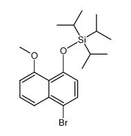 (4-bromo-8-Methoxynaphthalen-1-yloxy)triisopropylsilane Structure