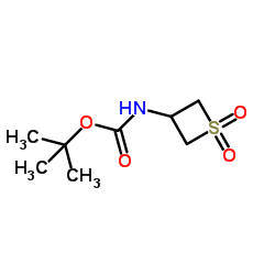 Carbamic acid, N-(1,1-dioxido-3-thietanyl)-, 1,1-dimethylethyl ester Structure