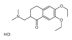 2-[(dimethylamino)methyl]-6,7-diethoxy-3,4-dihydro-2H-naphthalen-1-one,hydrochloride Structure