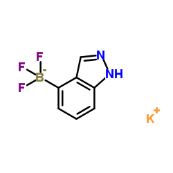 Borate(1-), trifluoro-1H-indazol-4-yl-, potassium (1:1), (T-4)- Structure