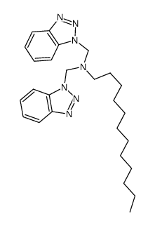 bis-benzotriazol-1-ylmethyl-dodecyl-amine结构式