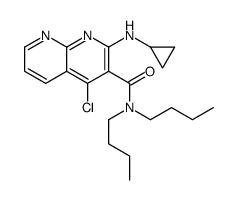 N,N-dibutyl-4-chloro-2-(cyclopropylamino)-1,8-naphthyridine-3-carboxamide Structure