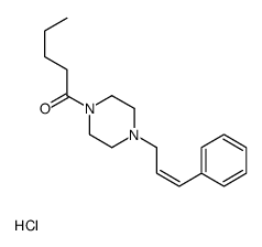 1-[4-[(E)-3-phenylprop-2-enyl]piperazin-1-yl]pentan-1-one,hydrochloride Structure