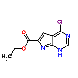 Ethyl 4-chloro-7H-pyrrolo[2,3-d]pyrimidine-6-carboxylate picture