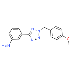 Benzenamine, 3-[2-[(4-methoxyphenyl)methyl]-2H-tetrazol-5-yl]- Structure