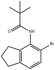 N-(5-溴-2,3-二氢-1H-茚-4-基)新戊酰胺结构式