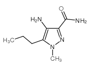 4-氨基-1-甲基-5-丙基-1H-吡唑-3-羧酸酰胺结构式