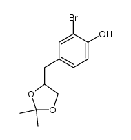 2-bromo-4-((2,2-dimethyl-1,3-dioxolan-4-yl)methyl)phenol Structure