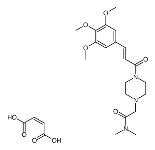 N,N-Dimethyl-2-{4-[(E)-3-(3,4,5-trimethoxy-phenyl)-acryloyl]-piperazin-1-yl}-acetamide; compound with (Z)-but-2-enedioic acid结构式