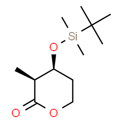 (3S,4S)-4-(tert-butyldimethylsilyloxy)-3-methyltetrahydro-2H-pyran-2-one结构式