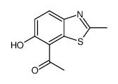 Ketone, 6-hydroxy-2-methyl-7-benzothiazolyl methyl (8CI) structure