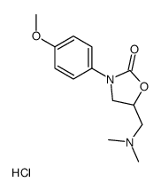 5-[(Dimethylamino)methyl]-3-(4-methoxyphenyl)-1,3-oxazolidin-2-on e hydrochloride (1:1) Structure