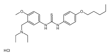 1-[3-(diethylaminomethyl)-4-methoxyphenyl]-3-(4-pentoxyphenyl)thiourea,hydrochloride结构式