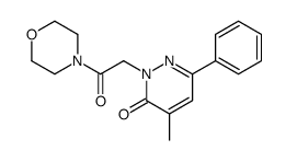 2-(Morpholinocarbonylmethyl)-4-methyl-6-phenyl-3(2H)-pyridazinone结构式