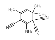 2,4-Cyclohexadiene-1,1,3-tricarbonitrile,2-amino-4,6,6-trimethyl- structure