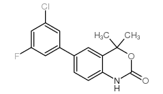 6-(3-CHLORO-5-FLUOROPHENYL)-4,4-DIMETHYL-1H-BENZO[D][1,3]OXAZIN-2(4H)-ONE structure