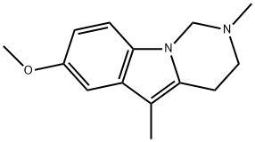 7-Methoxy-2,5-dimethyl-1,2,3,4-tetrahydropyrimido[1,6-a]indole结构式