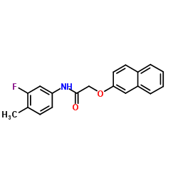 N-(3-Fluoro-4-methylphenyl)-2-(2-naphthyloxy)acetamide结构式