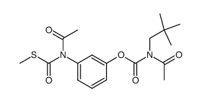 Acetyl-(2,2-dimethyl-propyl)-carbamic acid 3-(acetyl-methylsulfanylcarbonyl-amino)-phenyl ester结构式