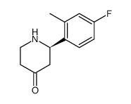 (2R)-2-(4-fluoro-2-methylphenyl)-4-piperidinone Structure