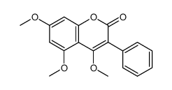 4,5,7-trimethoxy-3-phenyl-chromen-2-one结构式