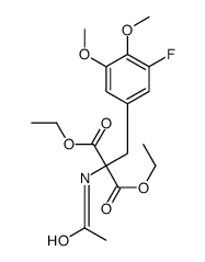 diethyl 2-acetamido-2-[(3-fluoro-4,5-dimethoxyphenyl)methyl]propanedioate Structure