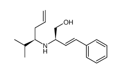 (2R,1'R)-2-(1-isopropylbut-3-enylamino)-4-phenylbut-3-en-1-ol结构式