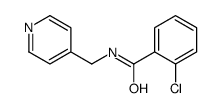 2-chloro-N-(pyridin-4-ylmethyl)benzamide结构式