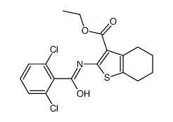 ethyl 2-[(2,6-dichlorobenzoyl)amino]-4,5,6,7-tetrahydro-1-benzothiophene-3-carboxylate结构式