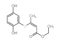 2-Butenoic acid,3-[(2,5-dihydroxyphenyl)thio]-, ethyl ester, (Z)- (9CI) picture