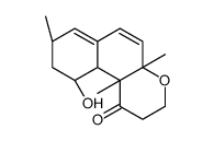 (4aS)-2,3,4a,8,9,10,10aβ,10b-Octahydro-10α-hydroxy-4aα,8β,10bα-trimethyl-1H-naphtho[2,1-b]pyran-1-one结构式