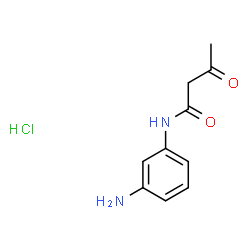 N-(3-aminophenyl)-3-oxobutyramide monohydrochloride structure