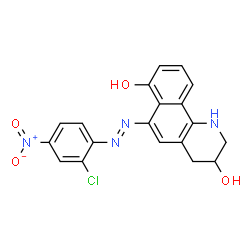 6-[(2-chloro-4-nitrophenyl)azo]-1,2,3,4-tetrahydrobenzo[h]quinoline-3,7-diol Structure