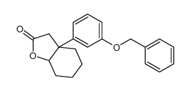 (3aS,7aR)-3a-(3-phenylmethoxyphenyl)-3,4,5,6,7,7a-hexahydro-1-benzofuran-2-one结构式