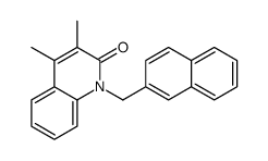 3,4-dimethyl-1-(naphthalen-2-ylmethyl)quinolin-2-one结构式