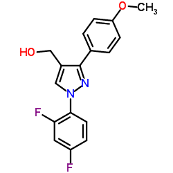 (1-(2,4-DIFLUOROPHENYL)-3-(4-METHOXYPHENYL)-1H-PYRAZOL-4-YL)METHANOL structure