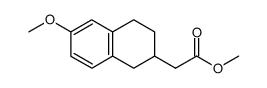 (6-Methoxy-1,2,3,4-tetrahydro-naphthalen-2-yl)-acetic acid methyl ester Structure