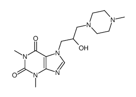 7-[2-hydroxy-3-(4-methyl-piperazin-1-yl)-propyl]-1,3-dimethyl-3,7-dihydro-purine-2,6-dione结构式