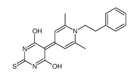 5-[2,6-dimethyl-1-(2-phenylethyl)pyridin-4-ylidene]-2-sulfanylidene-1,3-diazinane-4,6-dione Structure