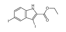 ethyl 3,5-diiodo-1H-indole-2-carboxylate Structure